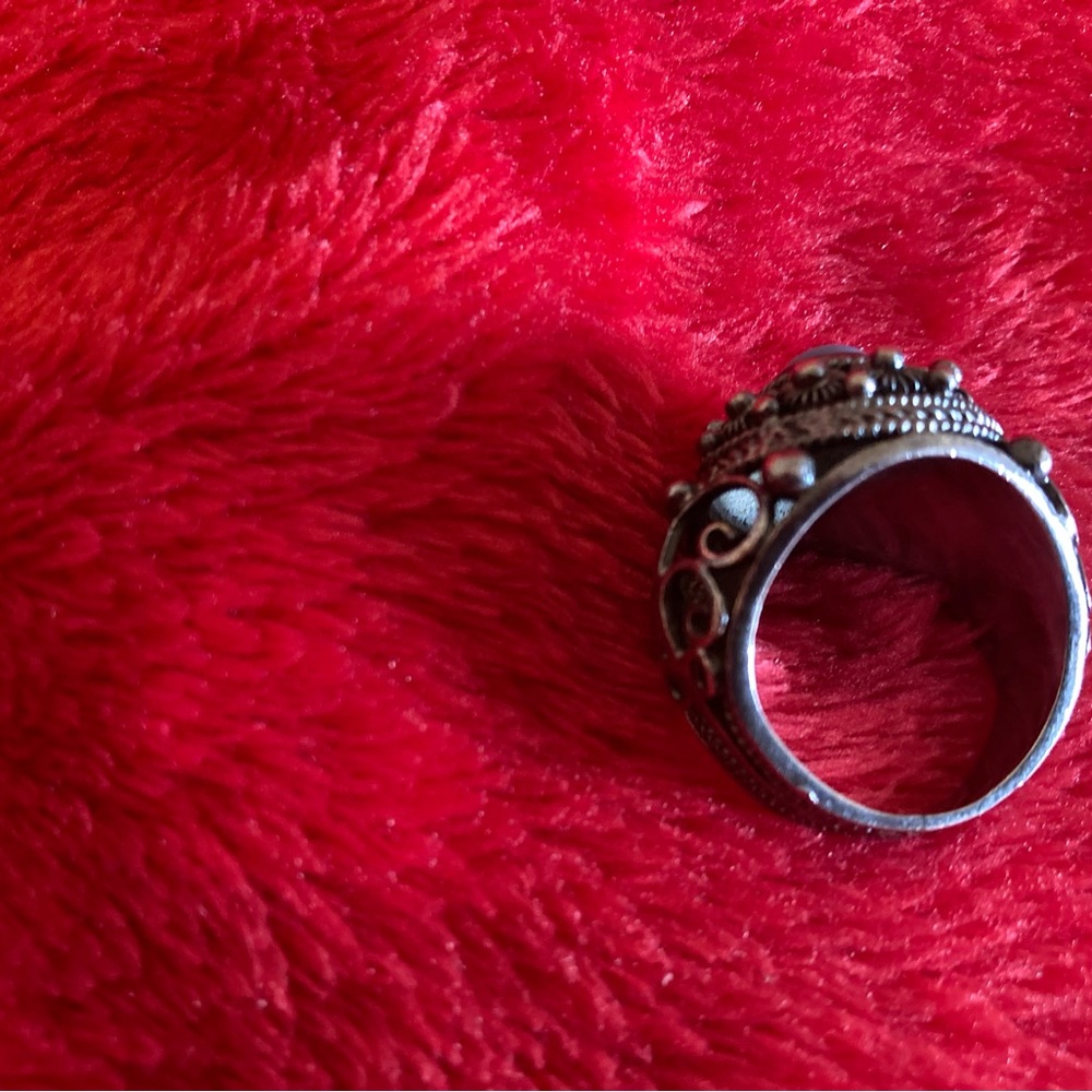 Elegant Silver and Blue Women's Ring - Picture 5 of 7